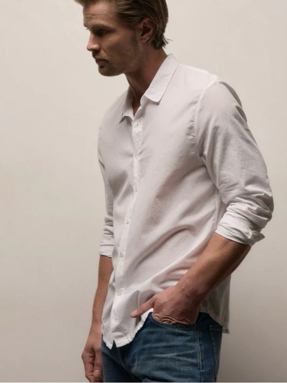 James Perse White Standard Shirt